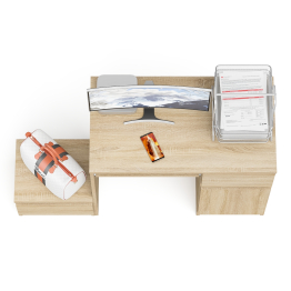 Компьютерный стол МС-1 правый с тумбой Мори