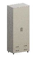 Шкафы двухстворчатые, Модульная система Грейс Шкаф ШК-5005  Снежный Ясень