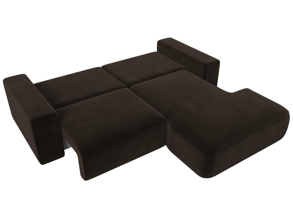 Диваны угловые в гостиную, Диван угловой Лига-036 Классик правый угол, микровельвет