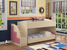 Для подростков, Кровать двухъярусная "Дюймовочка 4.2"  (Дуб молочный)