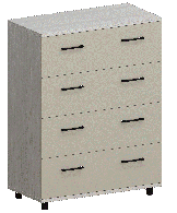 Комоды, Модульная система Грейс Комод КМ-5011  Снежный Ясень