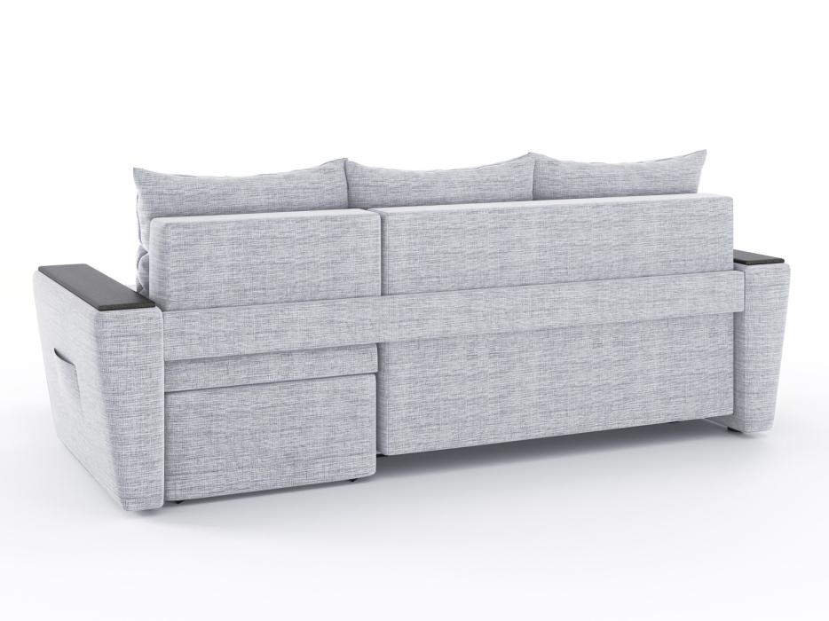 Диваны угловые в гостиную, Диван-кровать угловой Дубай Майами еврокнижка трехсекционная, рогожка