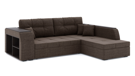 Диван-кровать угловой Брюссель дельфин, рогожка