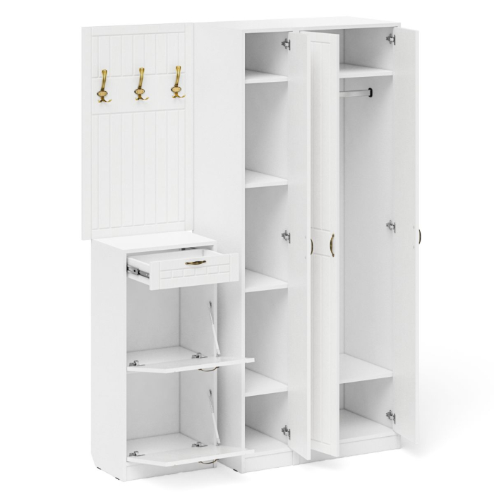 Прихожие, Мебель в прихожую П-6 компоновка № 50 фрезеровка прованс