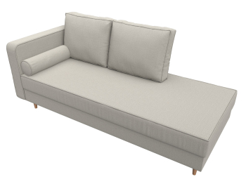 Кушетка Прайм левая, рогожка Амур