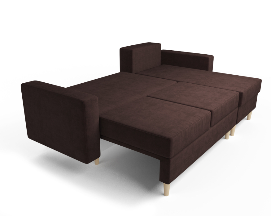 Диваны угловые в гостиную, Угловой диван Честер, велюр