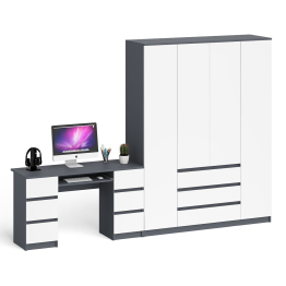 Стол компьютерный двухтумбовый со шкафом МШ1600.1 Мори