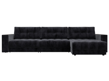 Диван угловой с декором Лига-049 НПБ Лонг, велюр TOWER