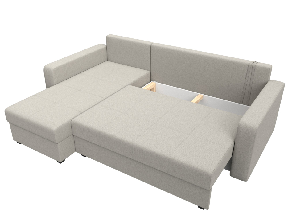 Диваны угловые в гостиную, Диван угловой Ливерпуль Лайт левый угол, рогожка Амур