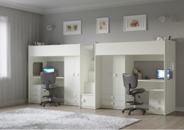 Двухъярусная кровать Легенда AA606-606 80х175 с тумбами