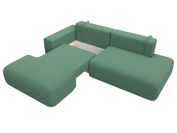 Диван угловой Лига-036 НПБ Модерн левый угол, рогожка Амур