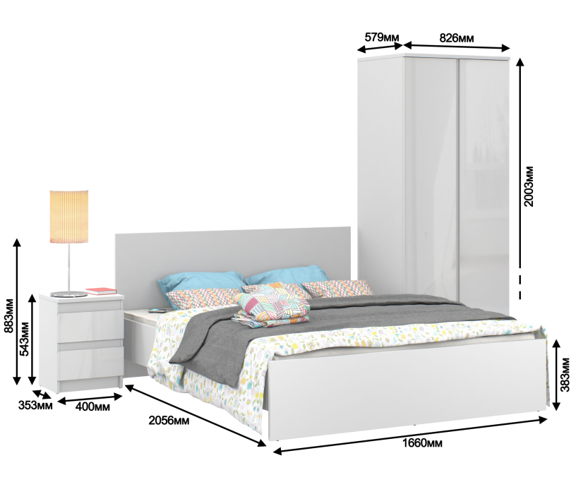 Спальные гарнитуры, Комплект для спальни Медея