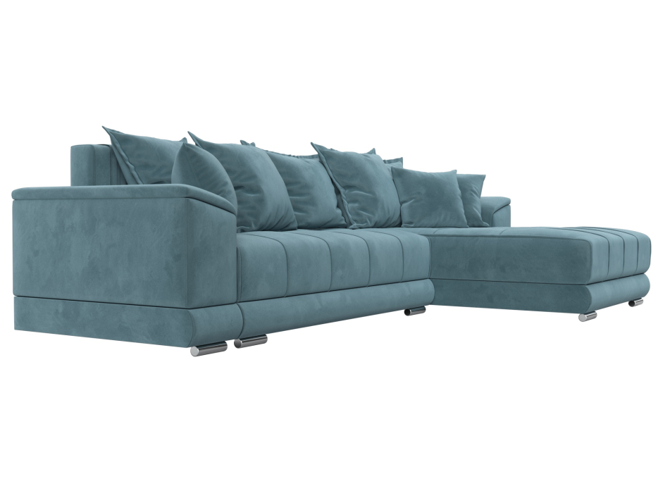 Диваны угловые в гостиную, Угловой диван НордСтар правый угол, велюр