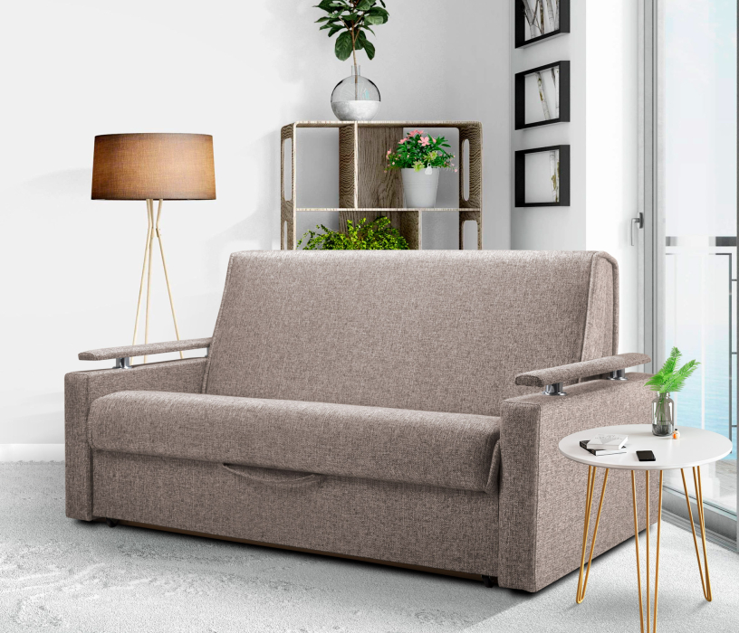 Диваны с ящиком для белья, Диван-аккордеон 90, рогожка