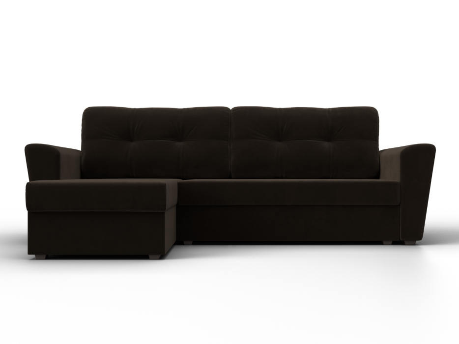 Диваны угловые в гостиную, Угловой диван Амстердам Лайт левый угол, микровельвет