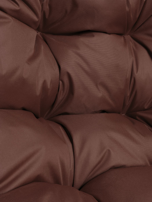 Кресла, Подвесное кресло ДЛЯ ДВОИХ ЛЮКС с ротангом коричневое