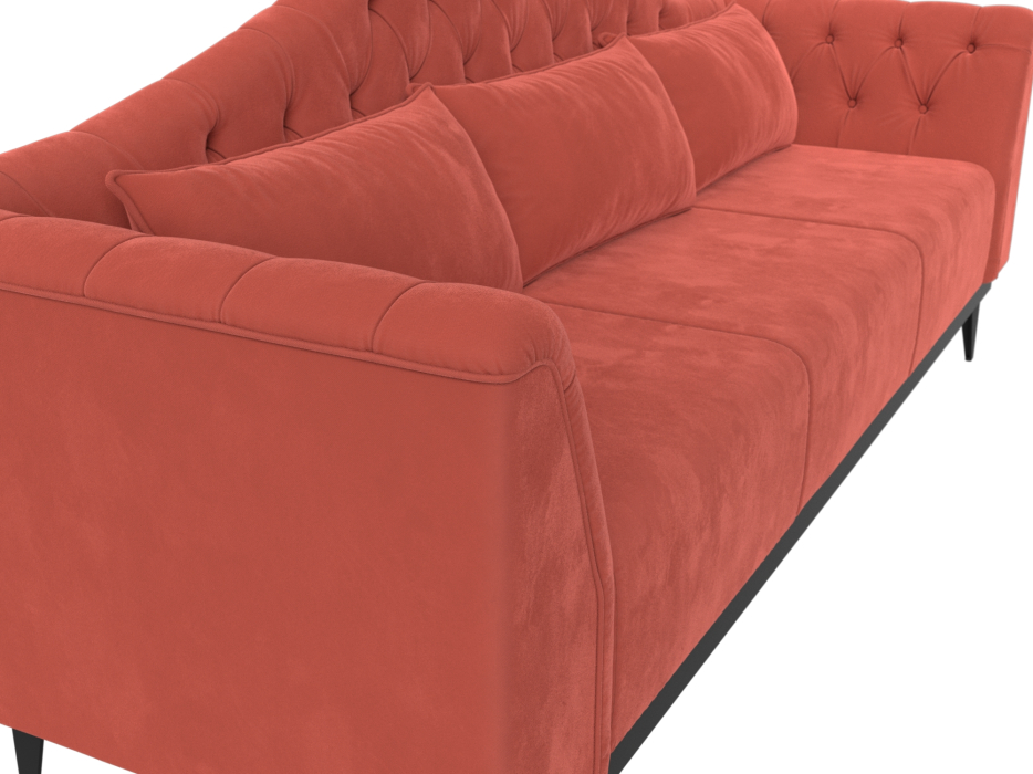 Дизайнерские диваны для гостиной, Прямой диван Флорида, Микровельвет