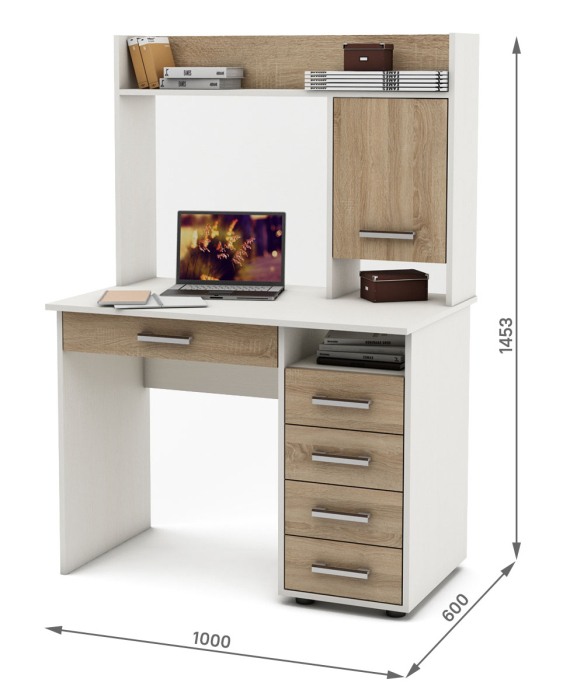 Прямые, Письменный стол с ящиками Остин 11Я