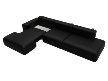 Диван угловой Лига-036 НПБ Модерн Лонг левый угол, экокожа GRIFON