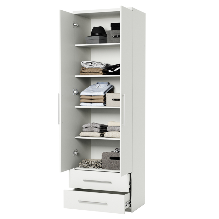 Для одежды, Шкаф с полками и ящиками Комфорт МПЯ-21 80х60 с зеркалами