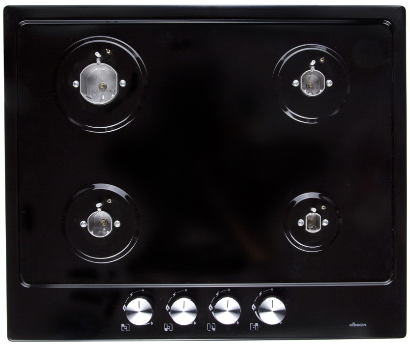 Встраиваемые варочные панели, Газовая варочная панель Konigin Spark 604 BK