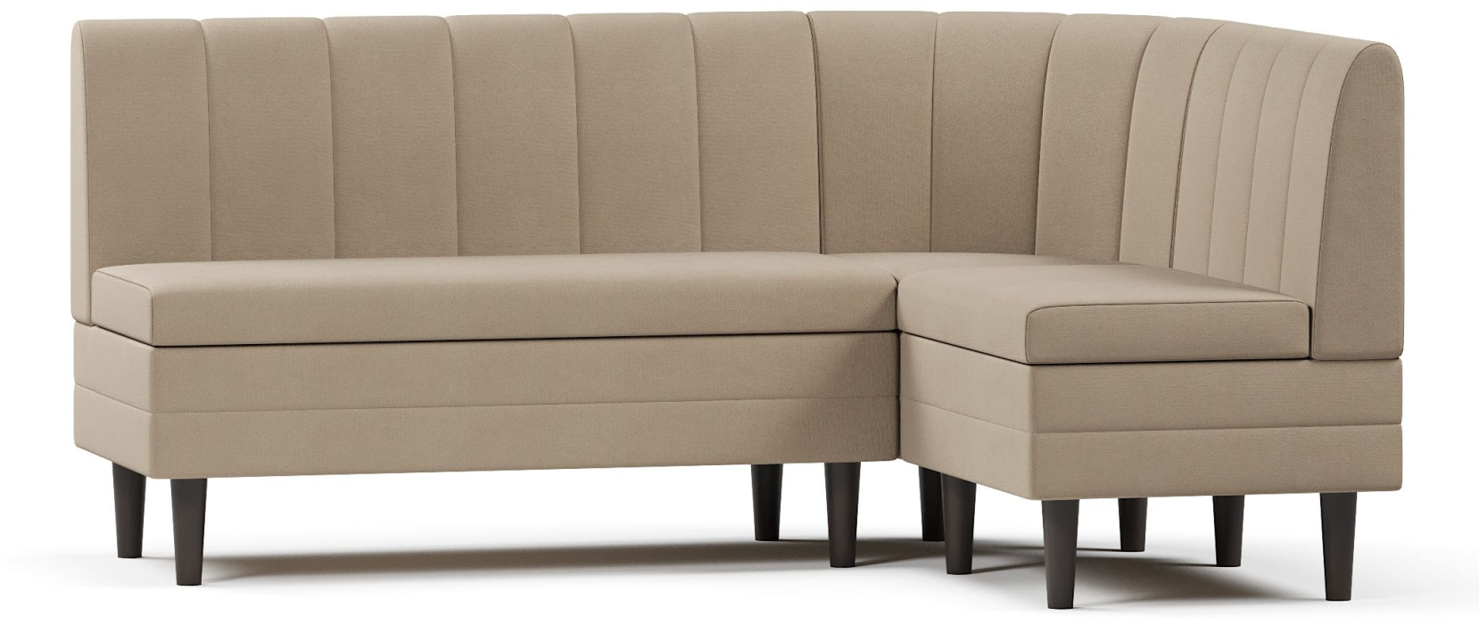 Диваны угловые, Кухонный угловой нераскладной диван Кетла, велюр