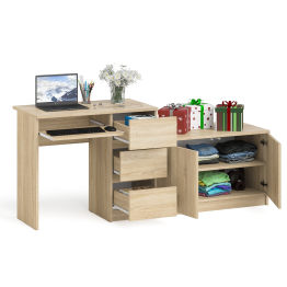 Тумба Мори МА900.1 и стол компьютерный МС-6 ящики справа