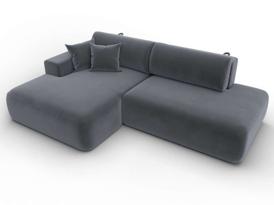 Диваны угловые в гостиную, Диван угловой Лига-036 НПБ Модерн левый угол, велюр