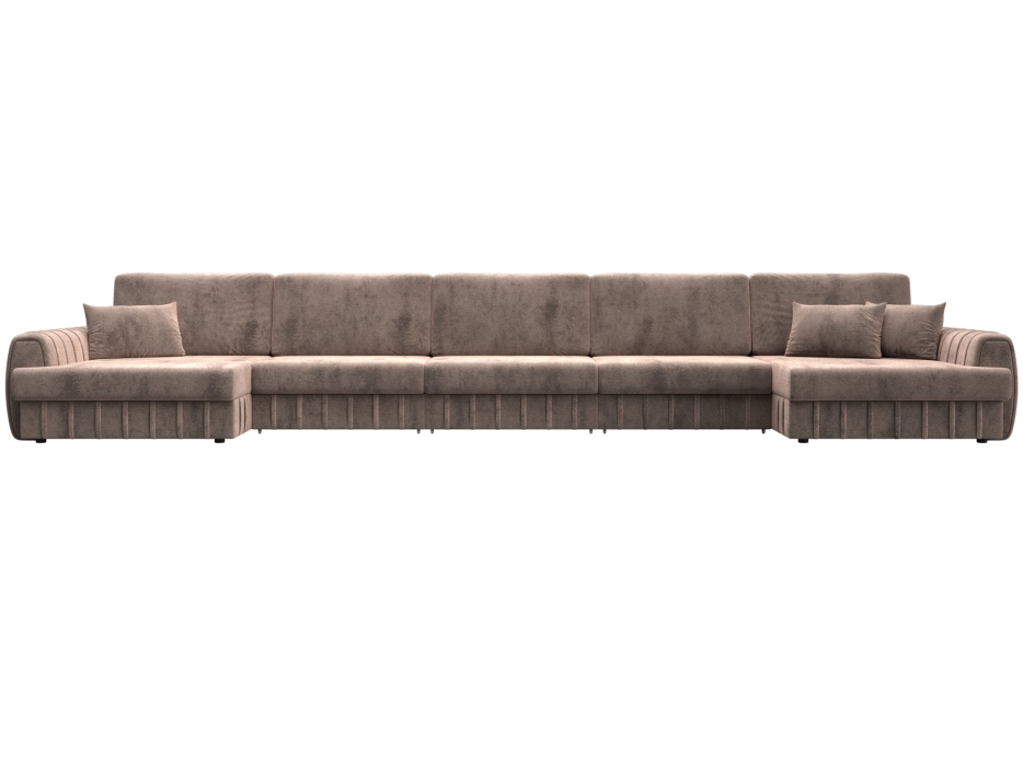 Диваны угловые в гостиную, Диван П-образный Лига-057 НПБ МегаЛонг, велюр TOWER