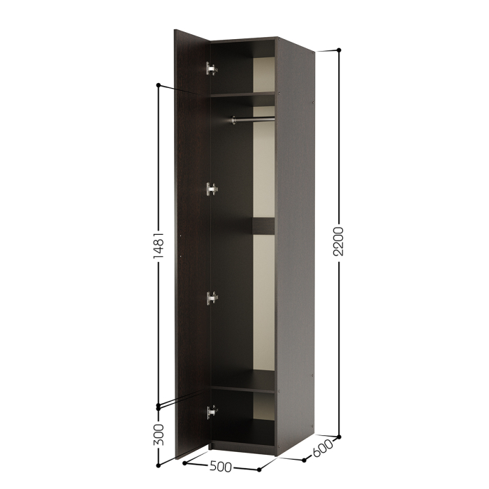 Для одежды, Шкаф для одежды ДО-1 50х60