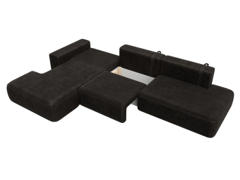 Диван угловой Лига-036 НПБ Модерн Лонг левый угол, велюр BRUT