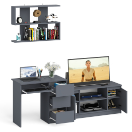 МС-6 стол ящики справа с тумбой Мори 1200-1 и полкой на 900