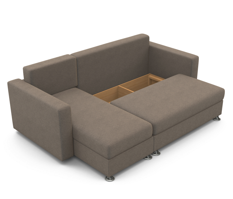 Диваны угловые в гостиную, Угловой диван Ария левый, велюр