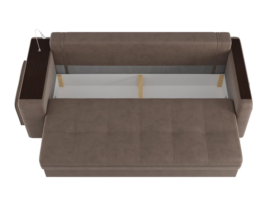 Диваны прямые, Диван-кровать прямой Smart 4 пантограф пуф справа Микрофибра