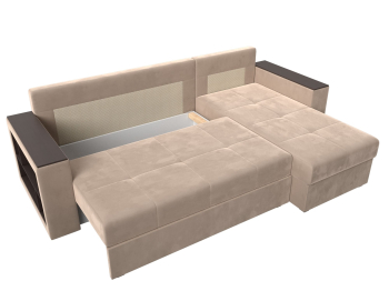 Диван угловой Дубай Лайт, велюр, правый угол