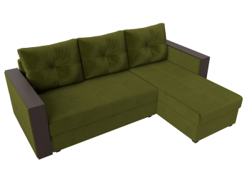 Угловой диван Валенсия Лайт правый угол, микровельвет