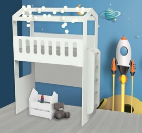 Кровать чердак с нишей ДС-28  80x160