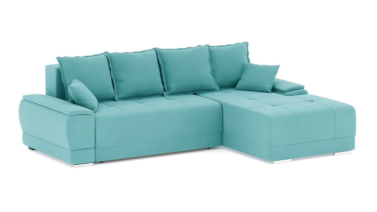 Диваны угловые в гостиную, Диван-кровать угловой Нордвикс Мини, велюр