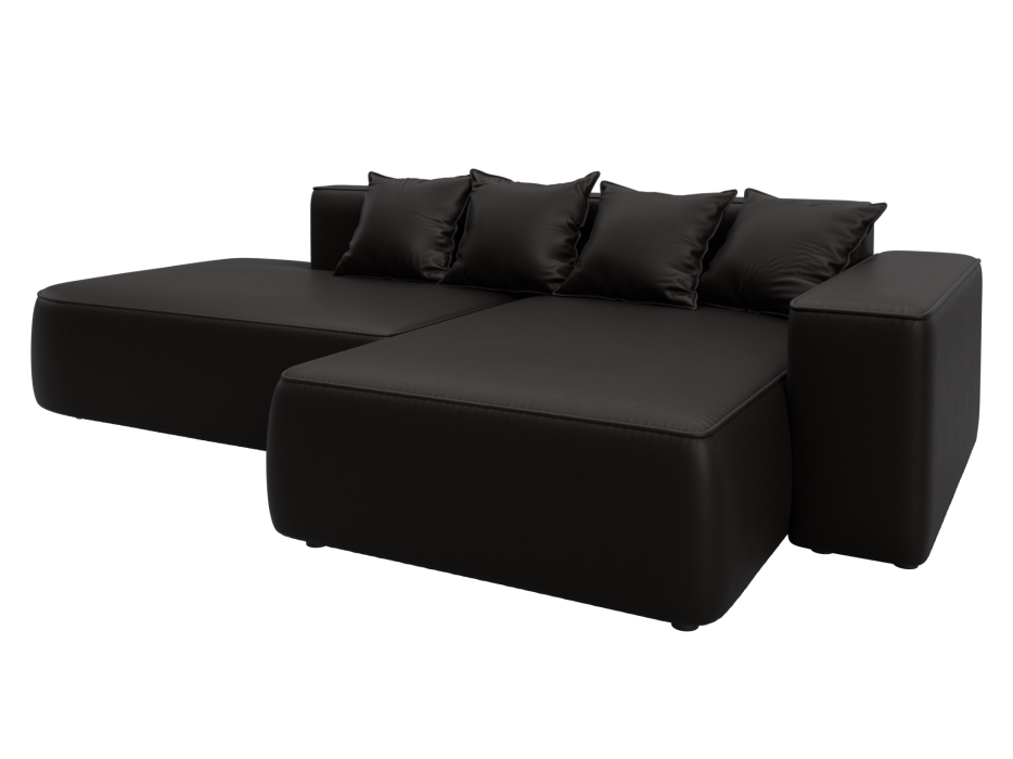 Диваны угловые в гостиную, Диван угловой Лига-065 угол правый, экокожа GRIFON