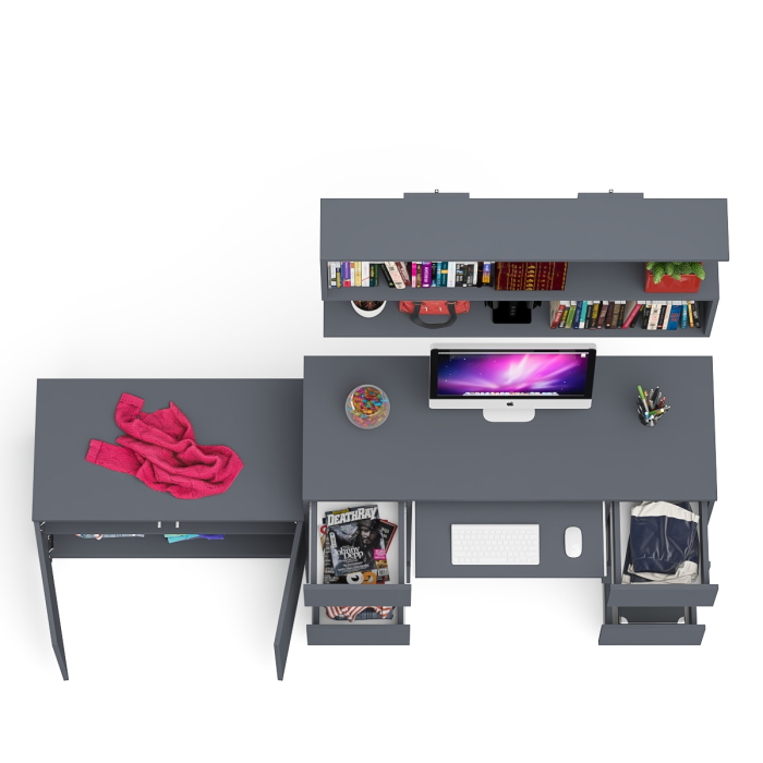 Домашние кабинеты, Стол компьютерный Мори МС-2 с верхней полкой и тумбой МА900.1