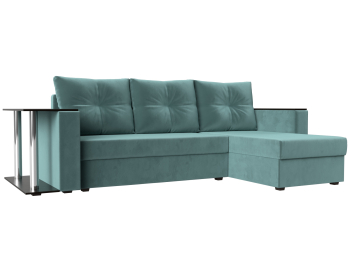 Угловой диван Атланта правый угол, велюр