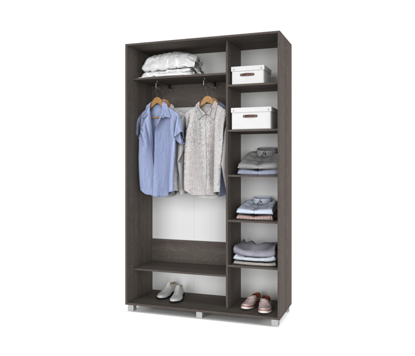 Шкафы-купе 2-х дверные, Шкаф купе 1300х450 2-х дверный с выдвижной штангой 1 зеркало Р432