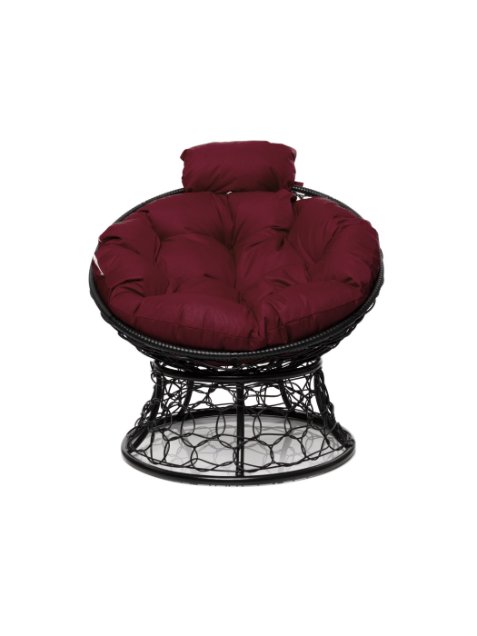 Кресла, Кресло ПАПАСАН мини с ротангом чёрное