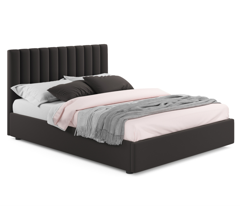 Двуспальные, Мягкая кровать Olivia 1600 ортопедическая с матрасом PROMO