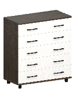 Комоды, Модульная система Грейс Комод КМ-5021  Гикори Джексон Темный
