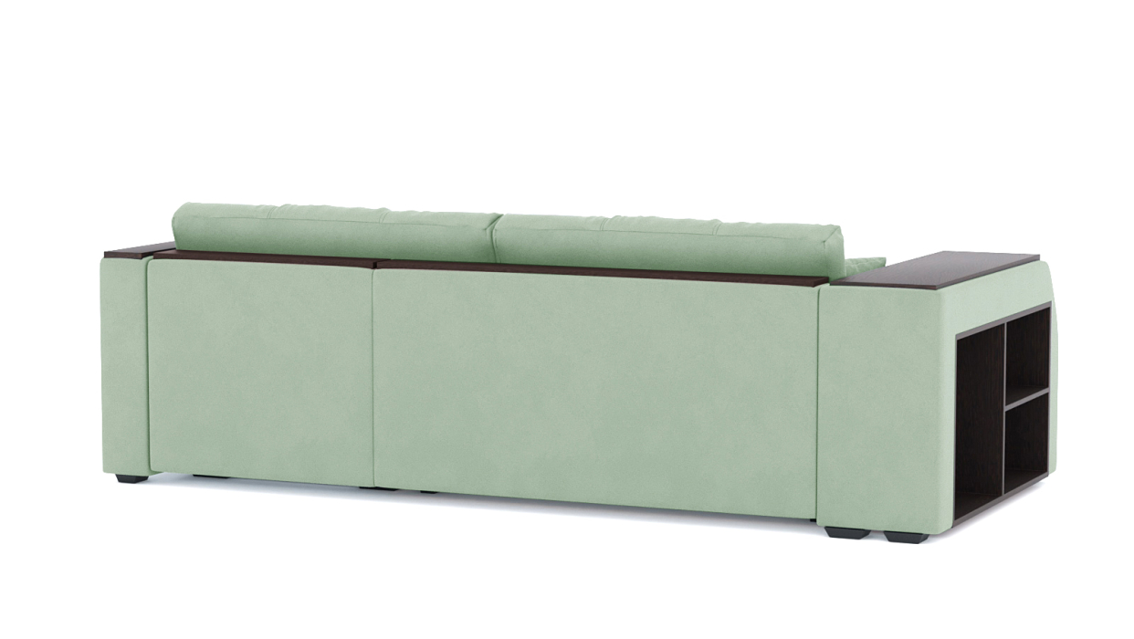 Диваны угловые в гостиную, Диван-кровать угловой Брюссель дельфин, велюр