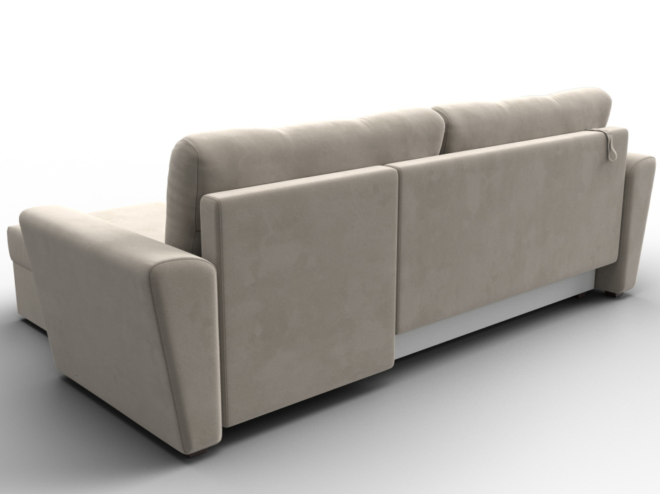 Диваны угловые в гостиную, Угловой диван Амстердам Лайт правый угол, микровельвет