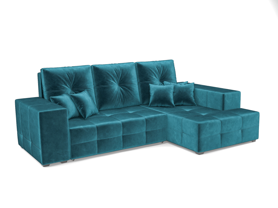 Диваны угловые в гостиную, Диван угловой Монреаль Правый угол (Бархат)