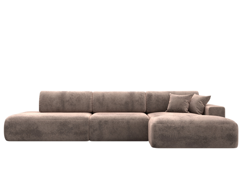 Диваны угловые в гостиную, Диван угловой Лига-036 НПБ Модерн Лонг правый угол, велюр TOWER