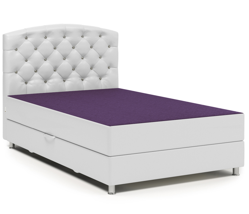 Мягкая кровать, Кровать тахта Премиум Люкс 120 с подъемным механизмом, рогожка / экокожа